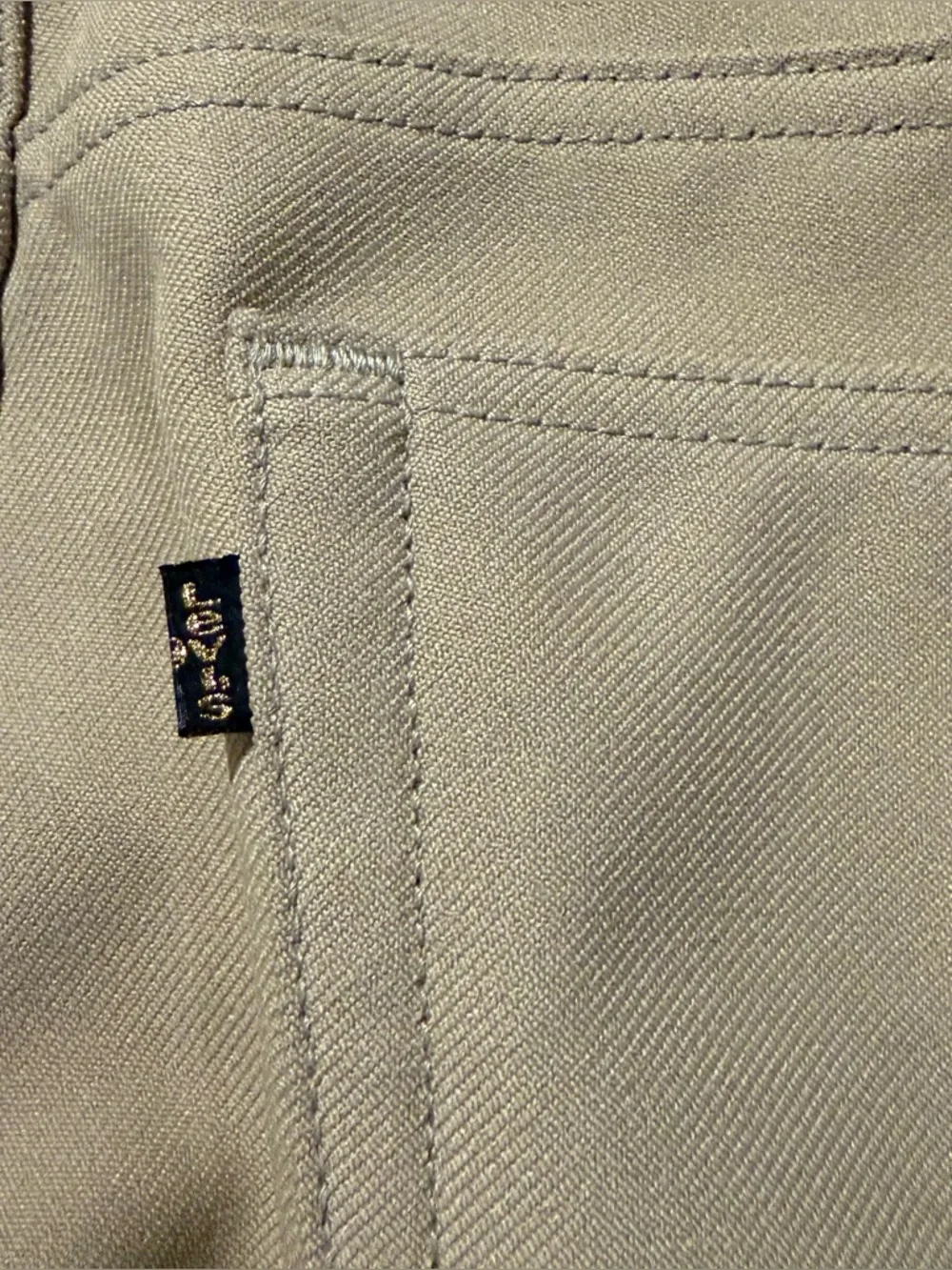 Levis 517 VTG Bootcut Polyester Pants Mens 34x32 tan brown (fit 33x31) comfort